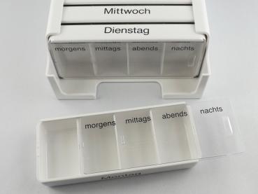 Tablettenbox und Medikamentendosierer Einzelansicht