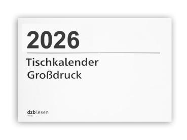 Deckblatt des Großdruck-Tischkalenders