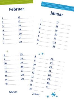 Preview: Großdruck-Geburtstagskalender Preview: Großdruck-Geburtstagskalender 2 Beispielblätter