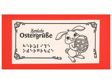 Osterkarte Hase mit Ei