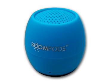 Der blaue Zero Talk Bluetooth-Lautsprecher von Boompods.