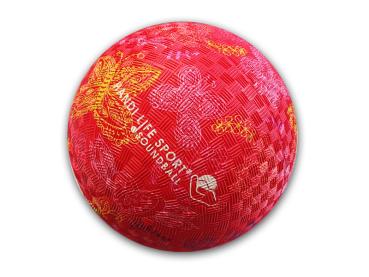 Gesamtansicht des roten Klingelballs