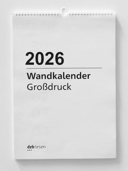 Deckblatt des Großdruck-Wandkalenders