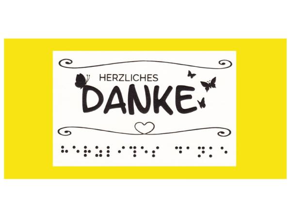 Relief-Grußkarte "Herzliches Danke"