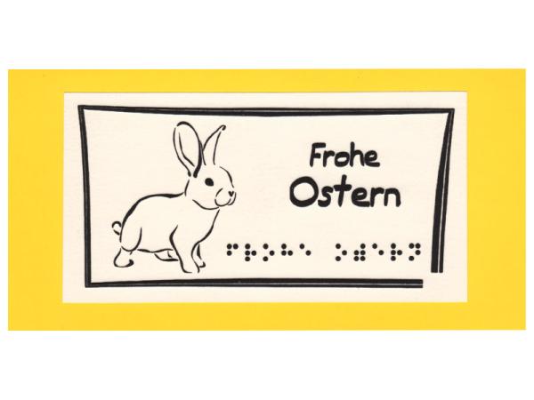 Relief-Glückwunschkarte Ostern "Hase"