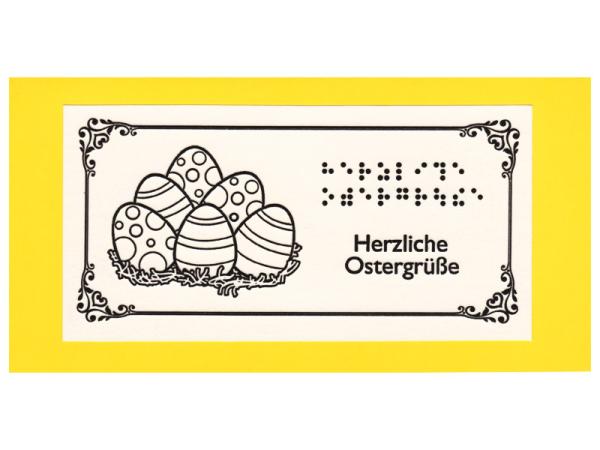 Relief-Glückwunschkarte Ostern "Nest"