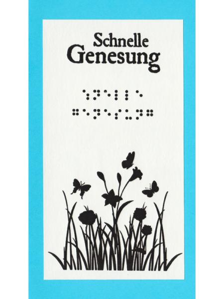 Relief-Grußkarte "Genesung"
