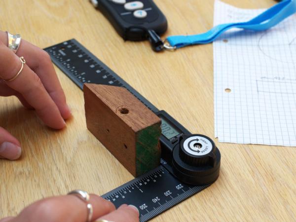 Anwendungsbeispiel des Winkelmessers