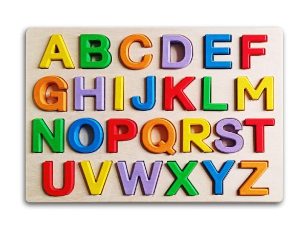 Gesamtansicht des Buchstabenbretts mit allen Buchstaben