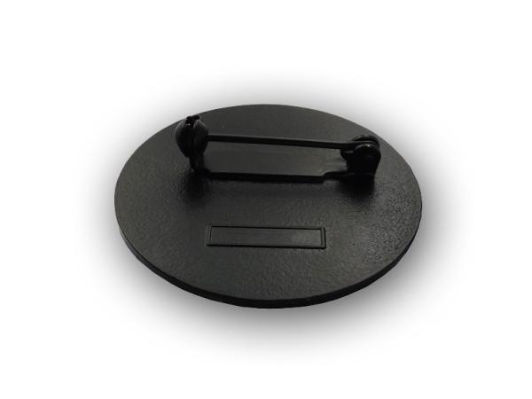 Anstecker mit Nadelsicherung Rückansicht